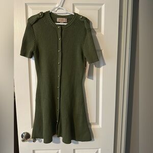 French Connection Olive Button-Front Dress